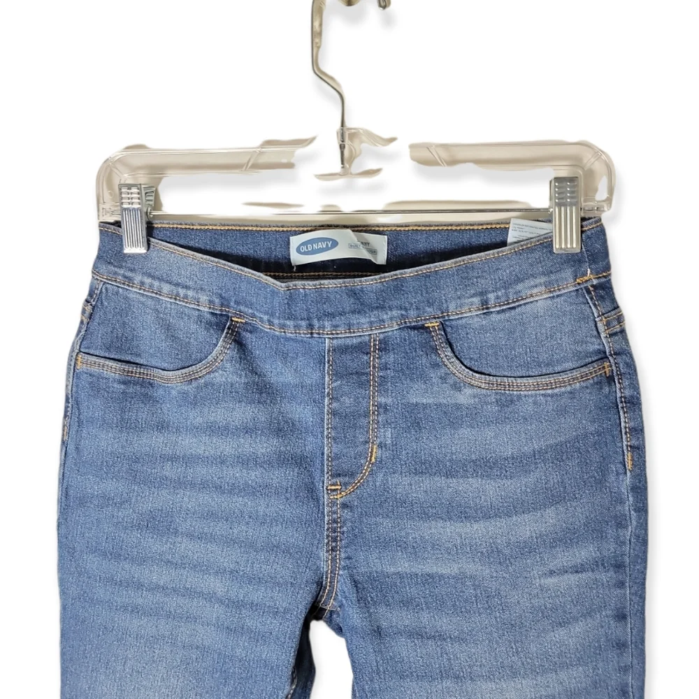 Old Navy girls skinny pull on Jeans XL 14 medium wash stretch denim
